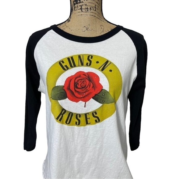 GUNS N’ Roses Baseball Quarter Sleeve Band Tee Size Medium - Picture 5 of 9